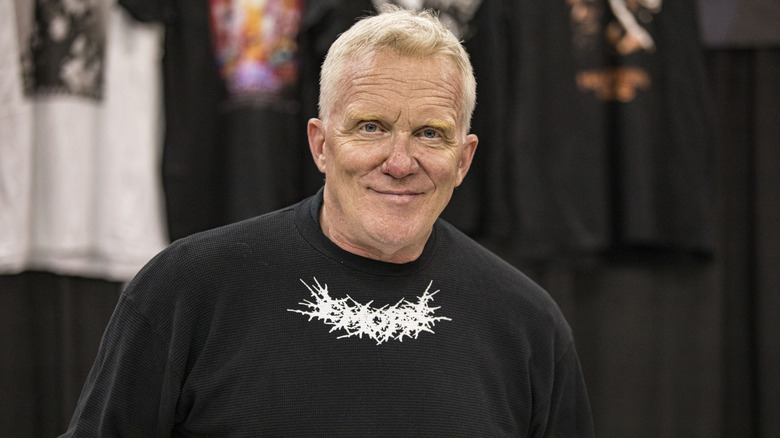 Anthony Michael Hall smiling at Fan Expo Anaheim in 2026 in Anaheim, California.