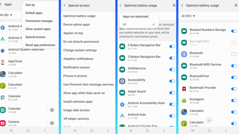 Disabling Bluetooth under Optimize battery usage on Android to fix frequent disconnects