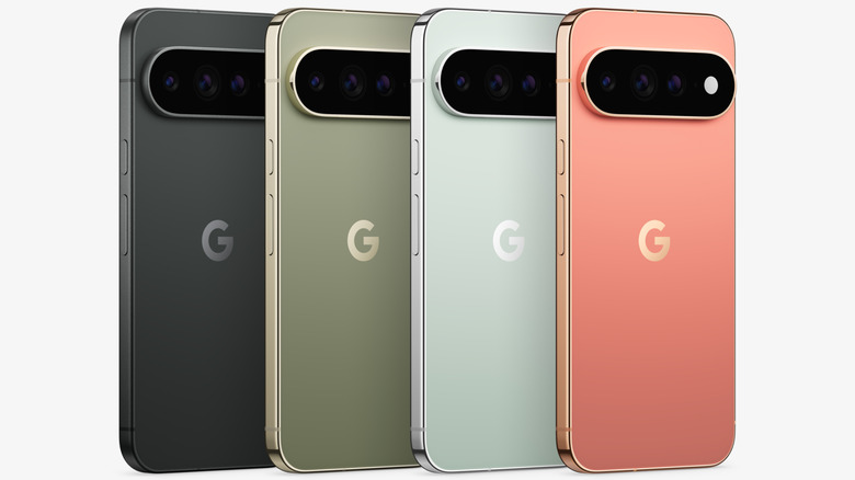 The Pixel 11 Pro and Pro XL lineups in all available colors