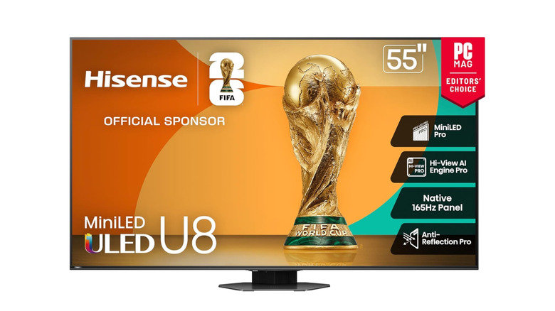 The Hisense U8QG 4K Mini LED.