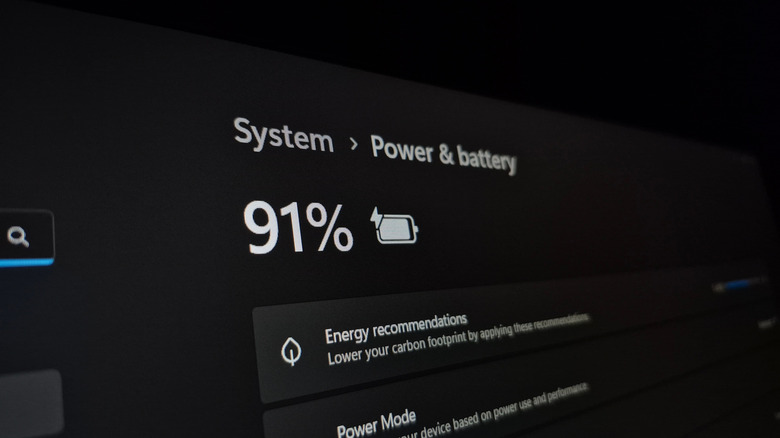 A closeup of a battery health check screen within a computer's OS