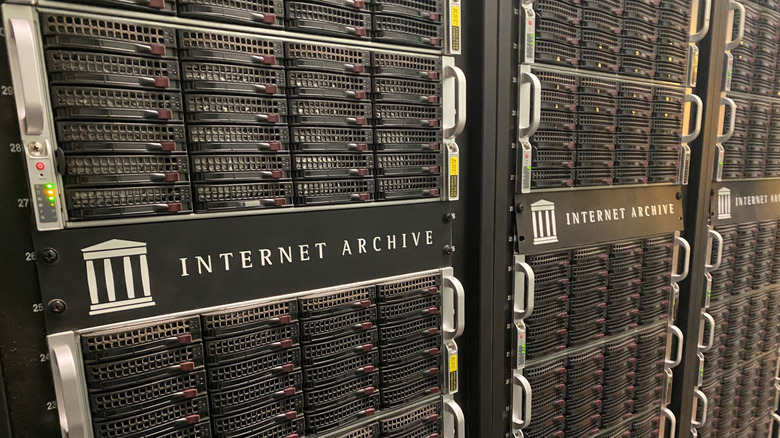 Server racks labeled 