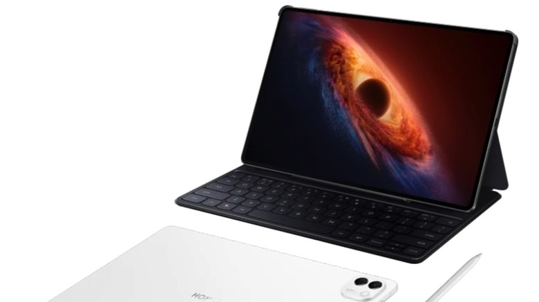 The Honor MagicPad 4 in a keyboard dock.