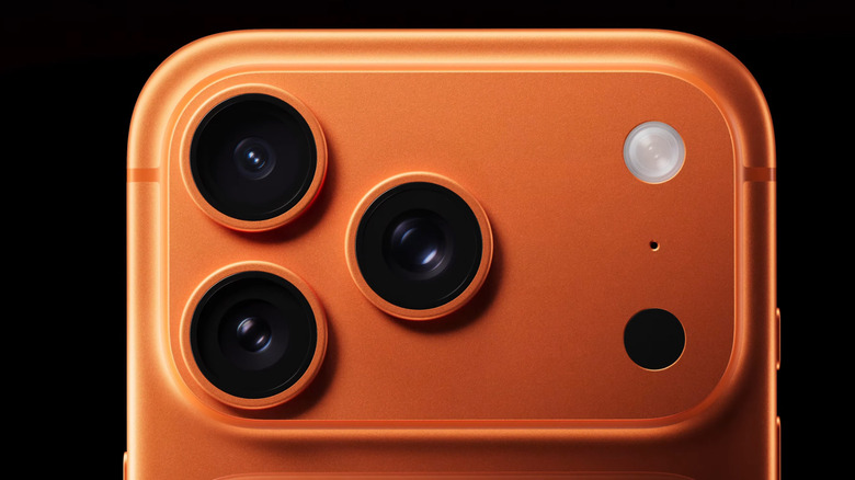iPhone 17 Pro's new camera module in Cosmic Orange