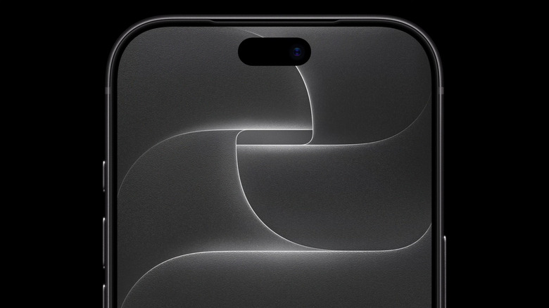 Close-up of new Dynamic Island on iPhone 18 Pro