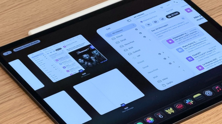 Several apps opened on an iPad