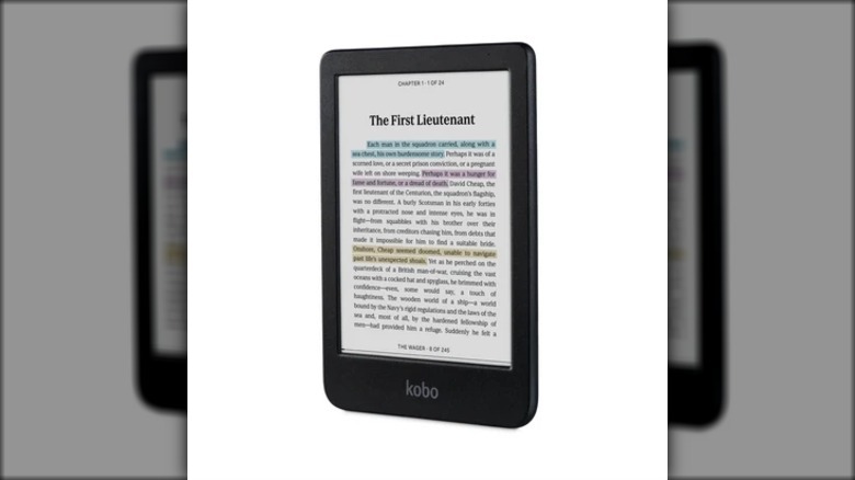A Kobo Clara Colour on a white background.