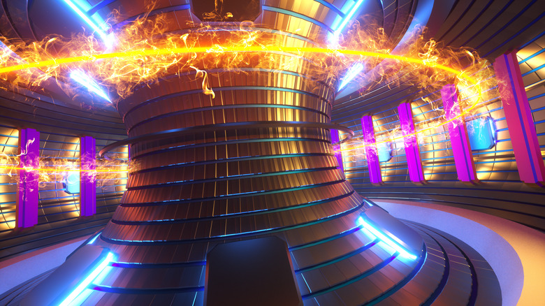 3d render of fusion reactor