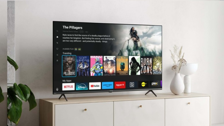 Sharp smart tv running on TiVo OS in white room