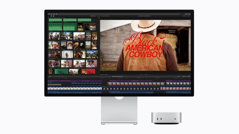 Mac mini alongside a Studio Display