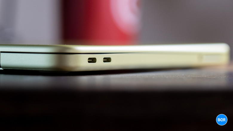MacBook Neo's USB-C ports.
