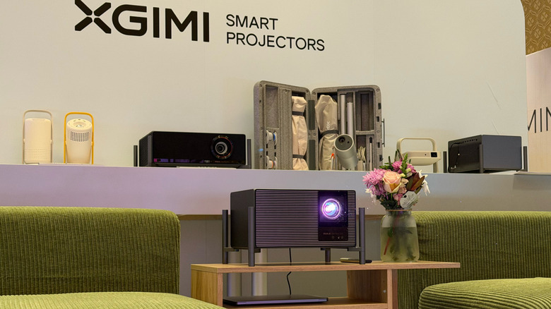 XGIMI'S Titan Noir Max projector at The Venetian Convention Center for CES 2026
