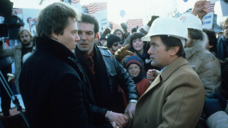 Still from The Dead Zone with Christopher Walken and Martin Sheen.