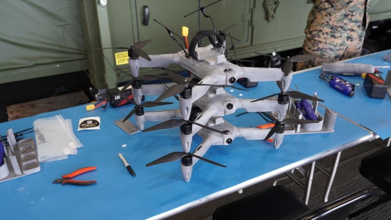 The 3D-printed Squall drones additively manufactured onboard the USS Essex during RIMPAC 2026