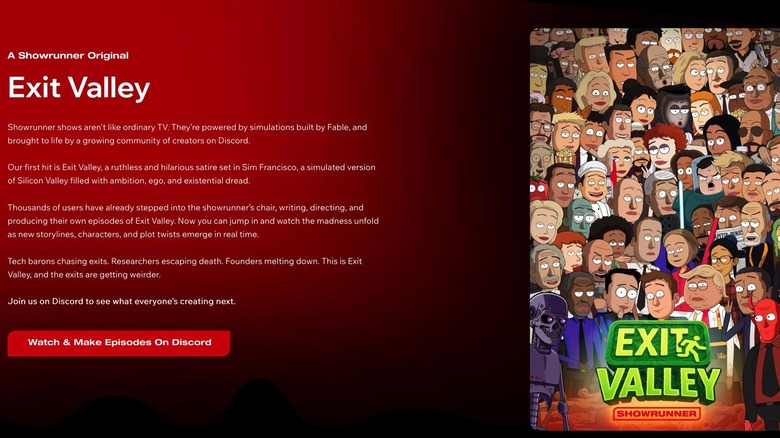 A description of Exit Valley from Showrunner's website.