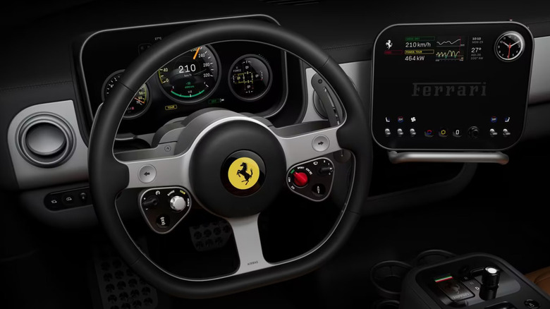 Ferrari Luce steering wheel and dash