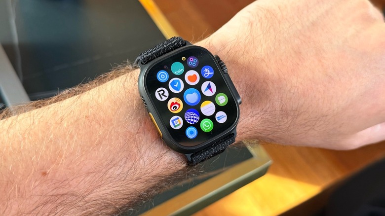 A man's wrist wearing an Apple Watch Ultra 2