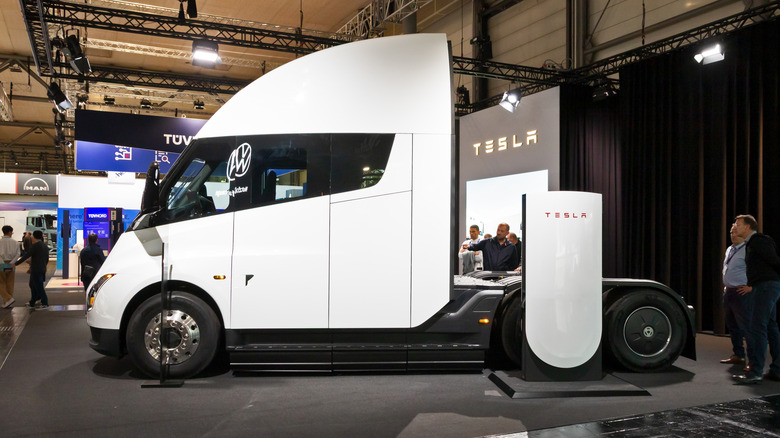 Tesla Semi on display at the Hannover IAA Transportation Motor Show