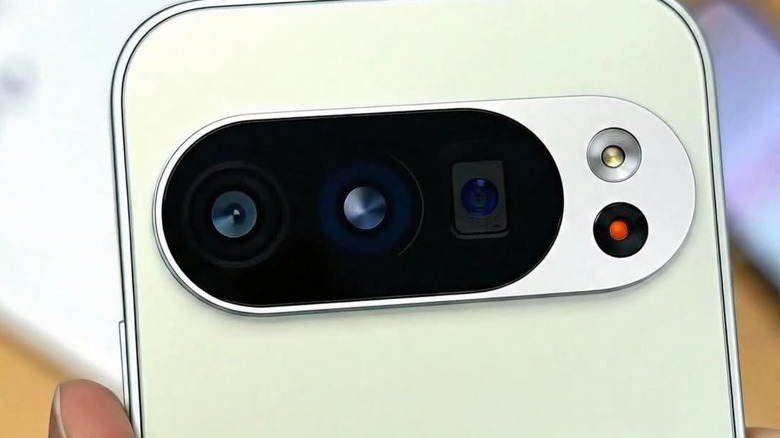 close-up of back of Pixel 9 Pro XL smartphone