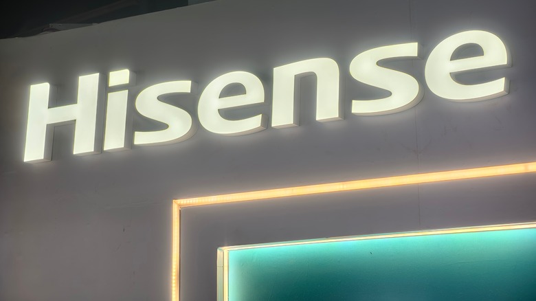 Hisense brand logo on display