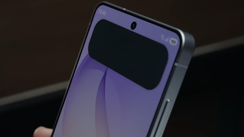 Samsung S26 Ultra screen showing a notification hidden with Privacy Display