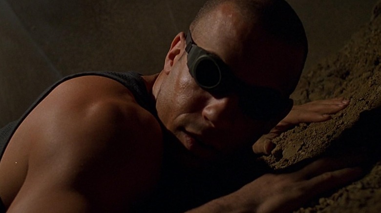 Riddick hiding in Pitch Black