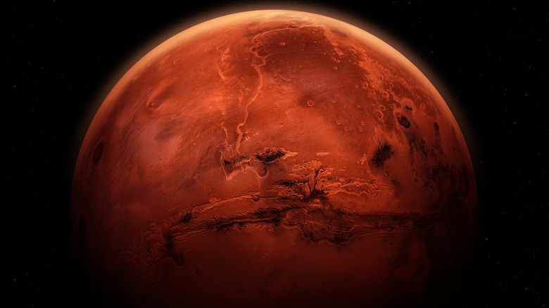 a picture of the red planet Mars