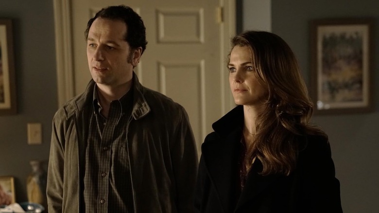 Mischa (Matthew Rhys), and Elizabeth Jennings, aka Nadezhda (Keri Russell) in The Americans
