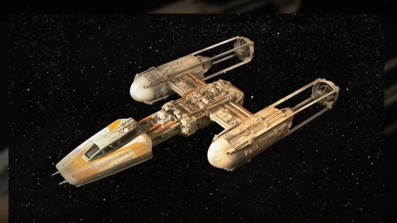 a Star Wars Y-Wing Starfighter