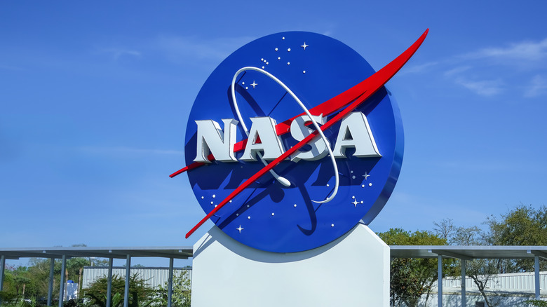 NASA sign outside the Kennedy Space Center in Florida