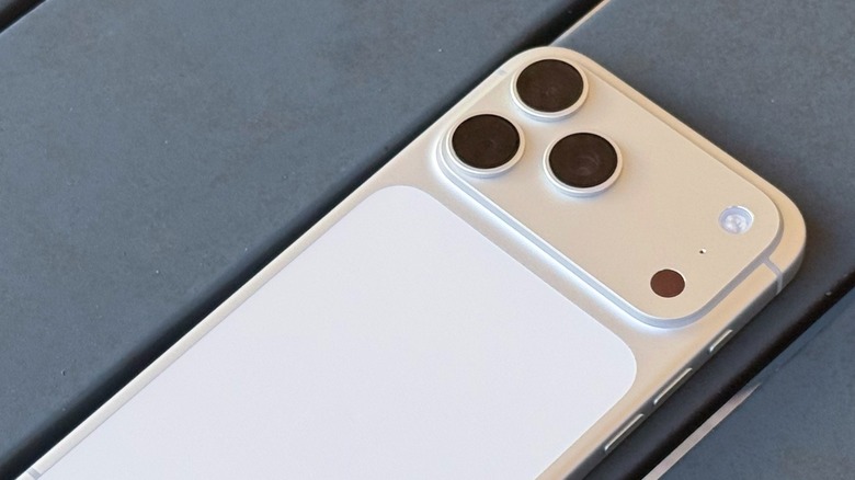 The back of an iPhone 17 Pro