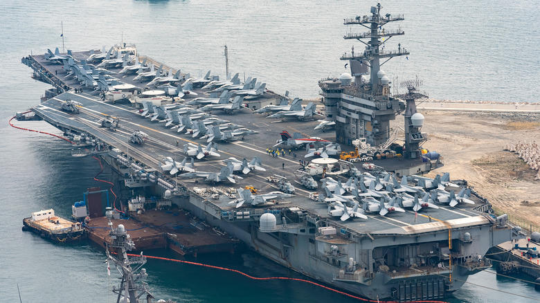 The Navy's nuclear aircraft carrier the USS Nimitz