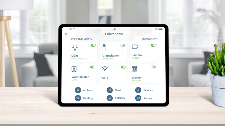 A smart home dashboard displays various types of data that manufacturers can profit from selling