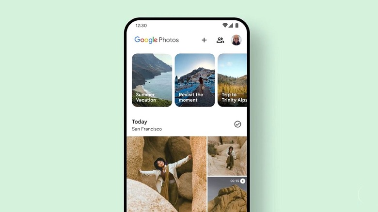 Google Photos example from the main website