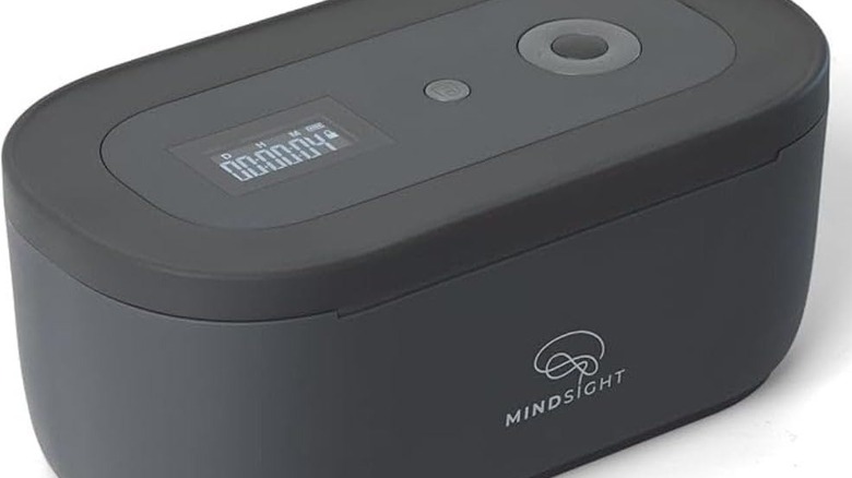 Close-up of Mindsight timed lock box