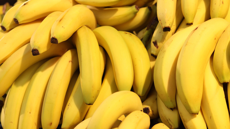 A pile of ripe bananas.