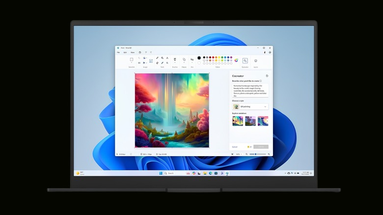 ASUS Zenbook 14 (UX3405) showing Paint in Windows 11