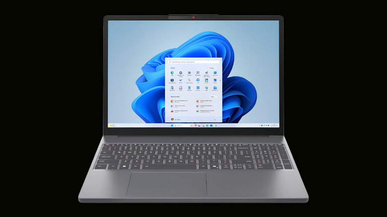 Lenovo IdeaPad Slim 3i on a black background