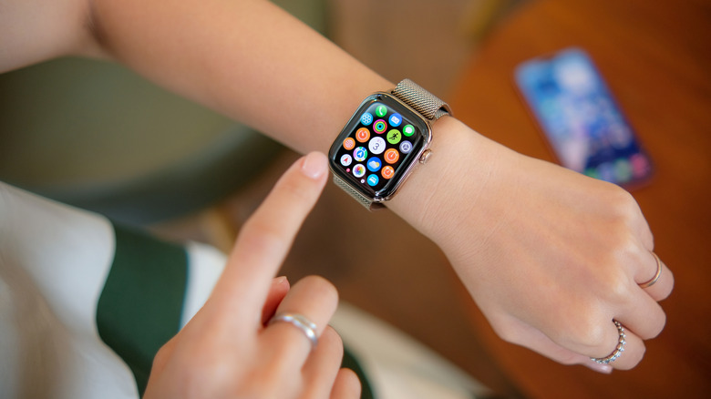 Wearing an Apple Watch Series 10
