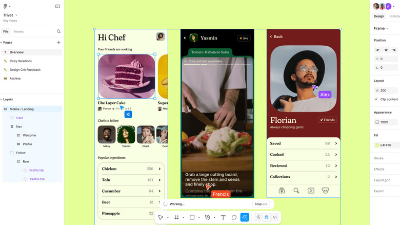 Screenshot from Figma design environment