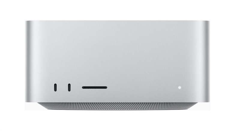 The Apple Mac Studio against a white background