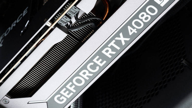 An Nvidia 4080 Super graphics card