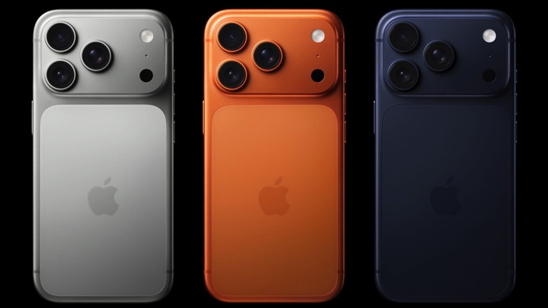 Color options for the iPhone 17 Pro and iPhone 17 Pro Max.