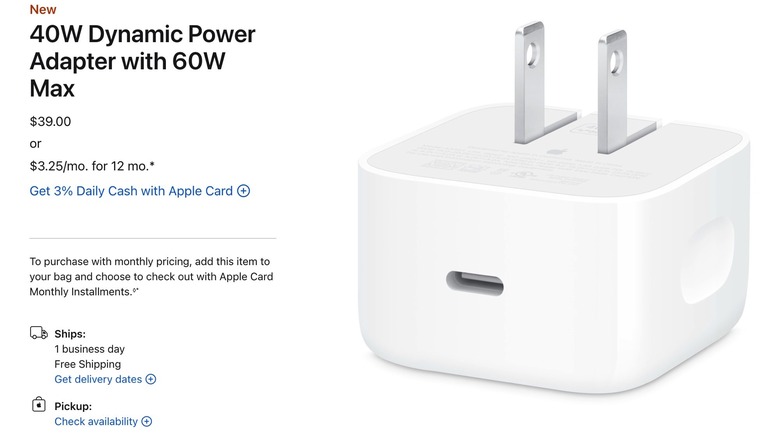 Apple's new 40W Dynamic Power Adapter.