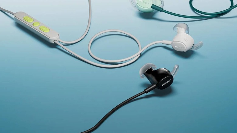 close-up new wired bose earbuds with ANC