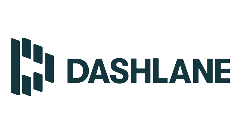 Dashlane logo on white background.