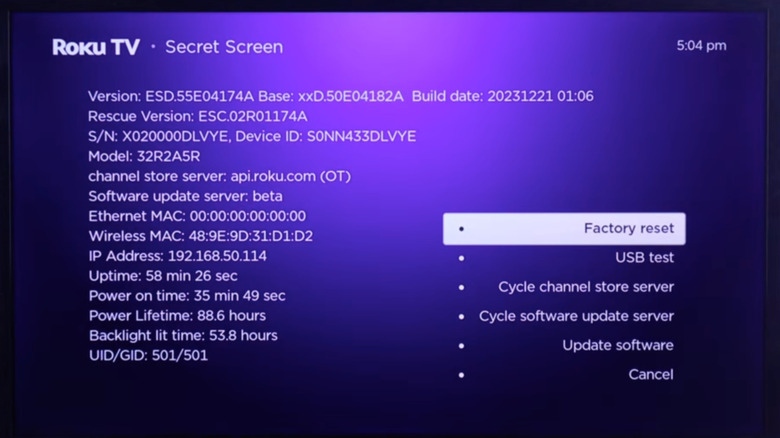 The Roku TV Secret Screen.