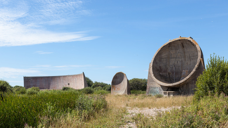 Denge Sound Mirror installation in the RSPB Nature Reserve