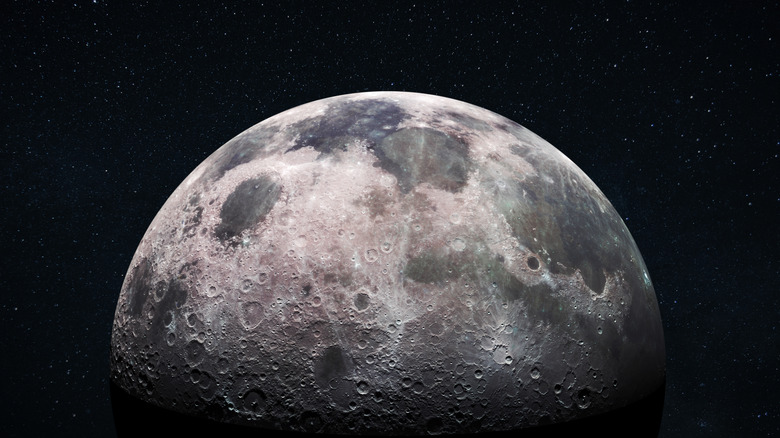 moon on starry background