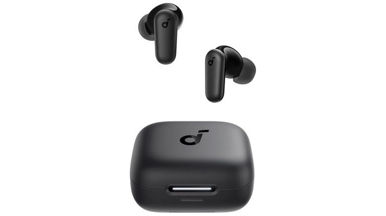 An Amazon photo of the Soundcore P30i earbuds and their charging case